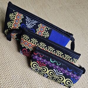 NWOT NESTING MAKE UP CASES TRIBAL DESIGN